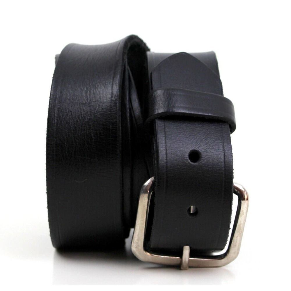 Boston BLACK GENUINE LEATHER 1 3/8"Wd CASUAL DRESS MEN'S BELT Sz 42 (P11
